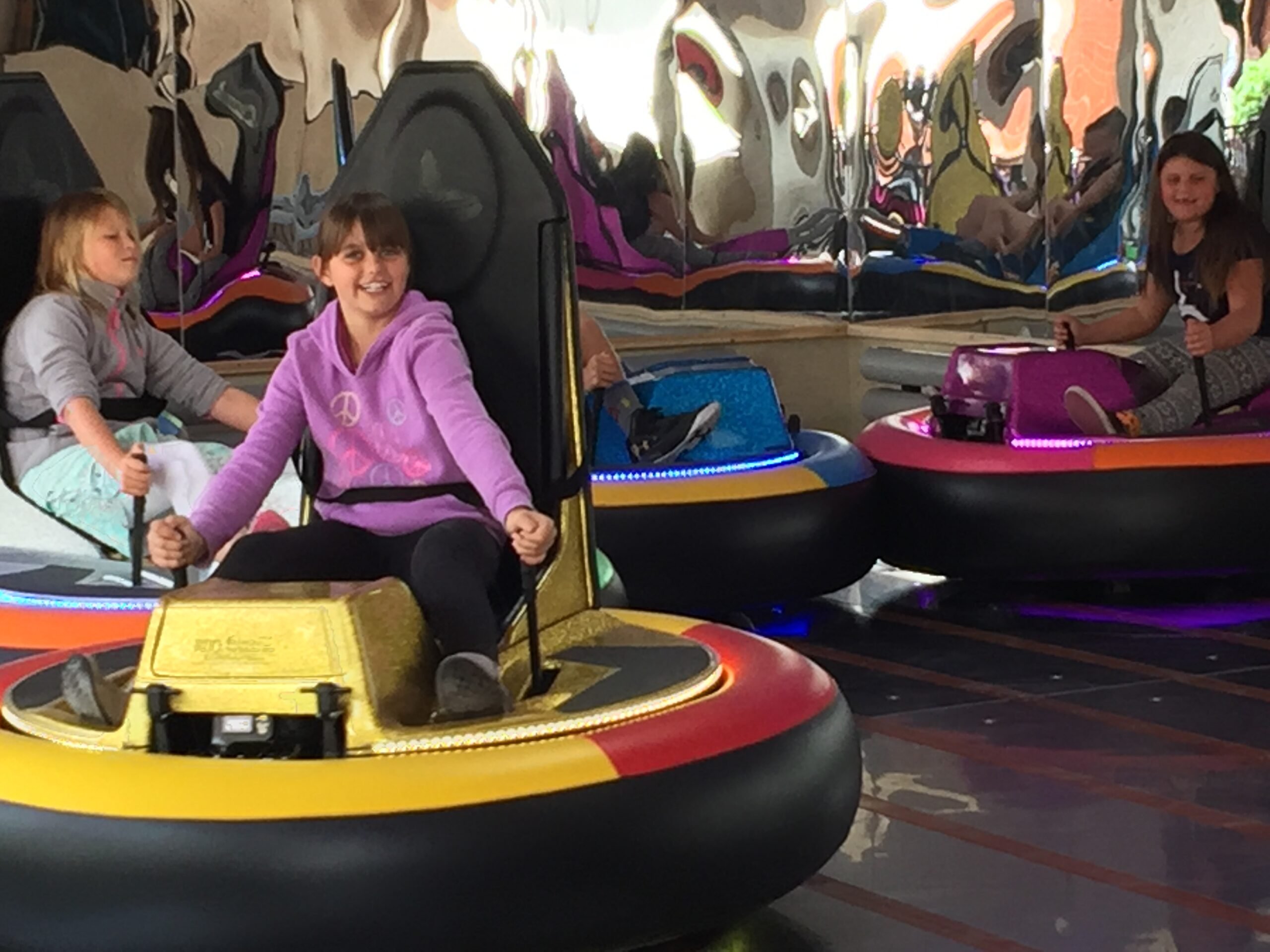 bumper cars at fun park