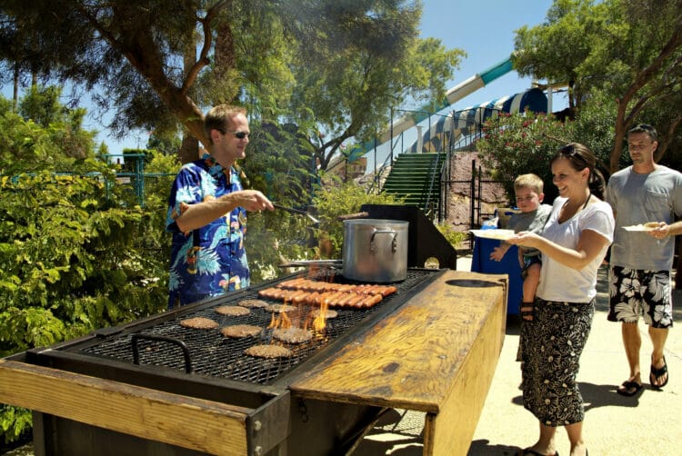 company bbq at water park