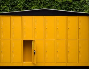 lockers at water park